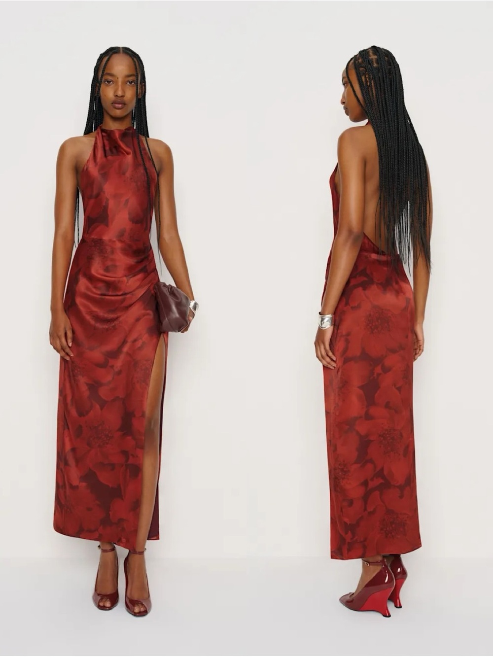 Reformation Emeline Silk Floral Dress 0 XS